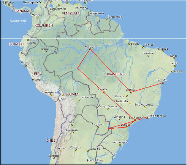 Karte Brasilien
