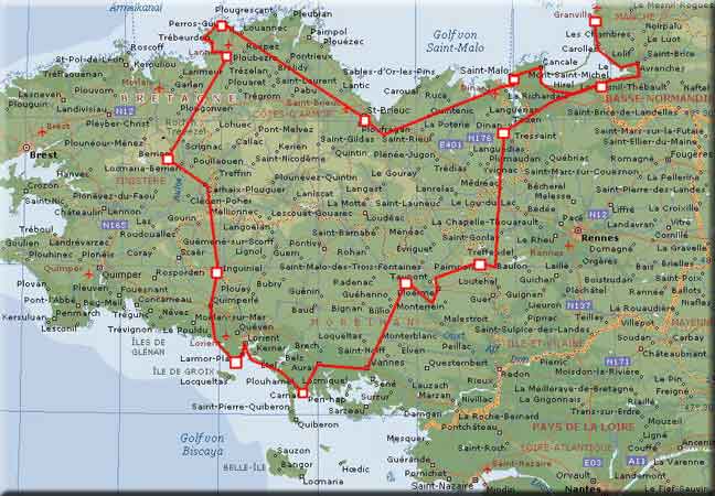 Landkarte Frankreich 2002