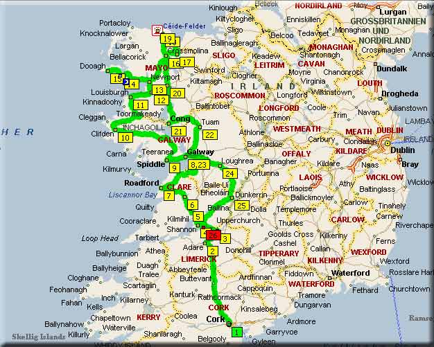 Landkarte Irland 2006