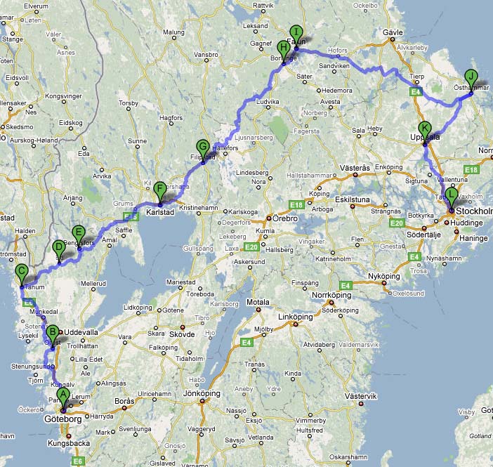 Karte S&uuml;dschweden