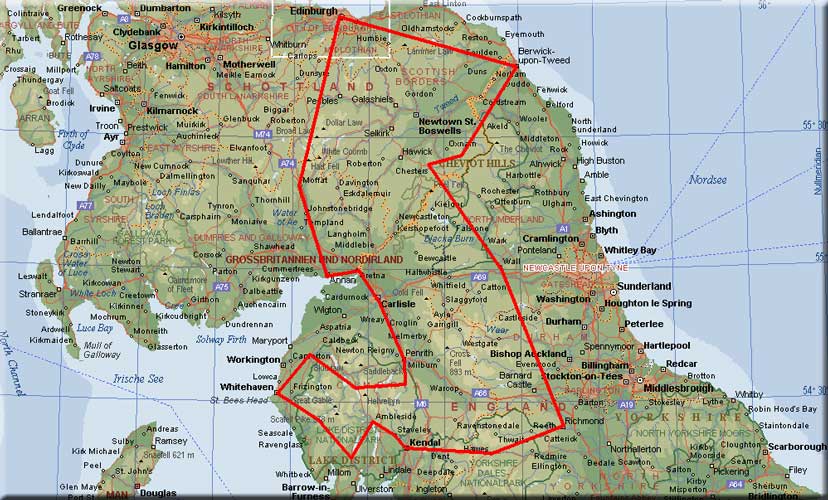 Landkarte Gro&szlig;britannien